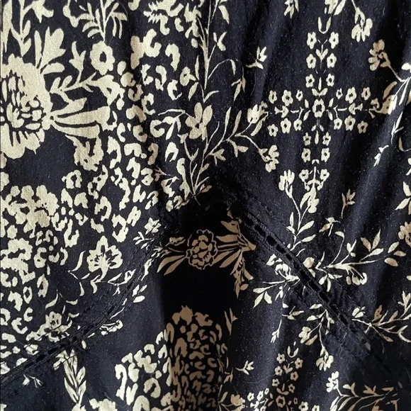 Free People slip dress Forever Fields Black Floral read size intimately free - Picture 11 of 13